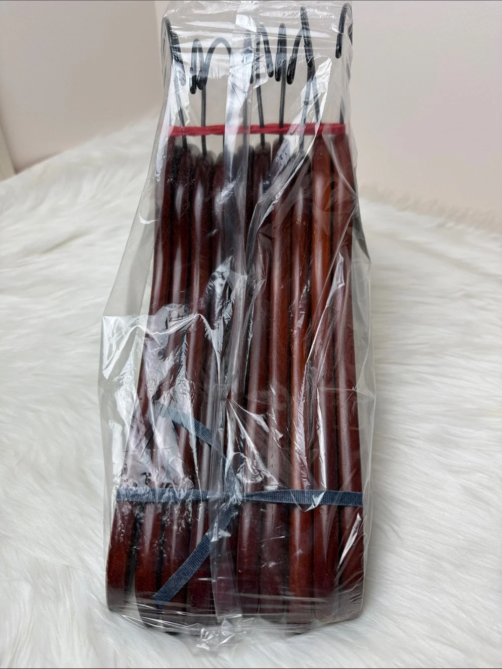 Brookstone Premium Wooden Suit Hangers in Mahogany - Set of 10